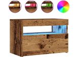 Syfax™ Mobile Porta Tv Con Led Legno Antico 60X35X40 Cm Multistrato