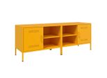 Syfax™ Mobili Tv 2 Pz Giallo Senape 68X39X50,5 Cm In Acciaio