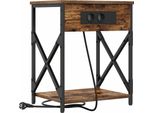Syfax™ Armadio Da Notte Rovere Fumé 41 X 31 X 51 Cm Legno Multistrato