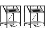 Syfax™ Armadio Da Notte 2 Pcs Grigio Sonoma 38 X 30 X 48 Cm