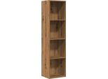 Syfax™ Libreria/Mobile Tv Rovere Artigianale 36X30X143 Cm Truciolato
