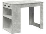 Syfax™ Scrivania Con Cassetto Ripiano Grigio Cemento Legno Multistrato