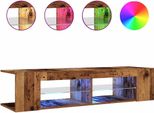 Syfax™ Mobile Porta Tv Con Led Legno Antico 135X39X30 Cm Truciolato