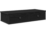 Syfax™ Scaffale A Parete Con Cassetti Nero 80X31X17 Cm In Truciolato