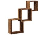 Syfax™ Mensole Cubo Parete Legno Antico 68X15X68 Cm Legno Multistrato