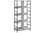 Syfax™ Libreria Grigio Sonoma 78,5X33X153 Cm In Legno Multistrato