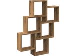 Syfax™ Mensola A Muro A Cubo Artigianale 78X15X93 Cm Legno Multistrato