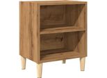 Syfax™ Comodino Rovere Artigianale 40X30X50 Cm In Legno Multistrato