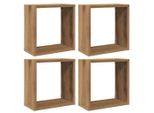 Syfax™ Mensole Parete A Cubo 4 Pz Artigianale 30X15X30 Cm Truciolato