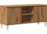 Syfax™ Mobile Tv Rovere Artigianale 102X35X50 Cm In Legno Multistrato
