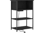Syfax™ Armadio Da Notte Rovere Nero 55 X 31 X 76 Cm Legno Multistrato