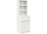 Syfax™ Comodino Bianco 39X35X125 Cm In Legno Multistrato