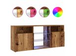 Syfax™ Mobile Porta Tv Con Led Legno Antico 120X30X50 Cm Multistrato
