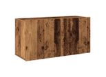 Syfax™ Mobile Tv A Parete Legno Antico 80X30X41 Cm