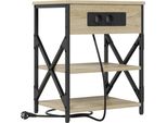 Syfax™ Armadio Da Notte Con Lo Scaffale Rovere Sonoma 41 X 31 X 51 Cm