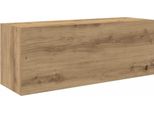 Syfax™ Mobiletto Da Bagno Rovere Artigianale 80X25X30 Cm In Truciolato