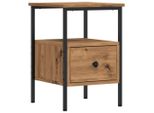 Syfax™ Comodino Rovere Artigianale 34X36X50 Cm In Legno Multistrato
