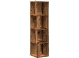 Syfax™ Scaffale Angolare Legno Vecchio 33X33X132 Cm In Truciolato