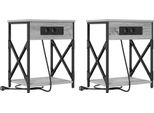Syfax™ Armadio Da Notte 2 Pcs Grigio Sonoma 41 X 31 X 51 Cm