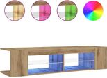Syfax™ Mobile Porta Tv Con Led Artigianale 135X39X30 Cm Truciolato