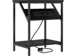 Syfax™ Armadio Da Notte Rovere Nero 38 X 30 X 48 Cm Legno Multistrato