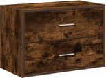 Syfax™ Armadio Con 2 Cassetti In Rovere Fumo 60X31X40 Cm In Truciolato