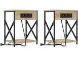 Syfax™ Armadio Da Notte 2 Pcs Rovere Sonoma 41 X 31 X 51 Cm