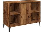 Syfax™ Mobile Lavabo Legno Antico 80X33X60 Cm In Legno Multistrato