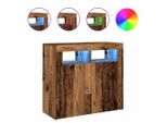 Syfax™ Credenza Con Luci Led Legno Antico 80X35X75 Cm In Truciolato