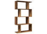 Syfax™ Libreria 4 Ripiani Legno Vecchio 70X24X129 Cm In Truciolato