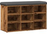 Syfax™ Panca Porta Scarpe Legno Antico 82X32X50 Cm Legno Multistrato