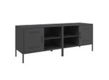 Syfax™ Mobili Tv 2Pz Neri 68X39X50,5 Cm In Acciaio