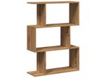 Syfax™ Libreria 3 Ripiani Rovere Artigianale 70X24X97 Cm Truciolato