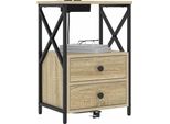 Syfax™ Armadio Da Notte Con Cassetto Rovere Sonoma 40 X 31 X 60 Cm