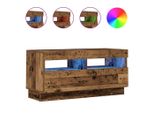 Syfax™ Mobile Porta Tv Con Led Legno Antico 80X35X40 Cm Multistrato