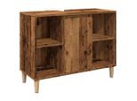 Syfax™ Mobile Da Bagno Legno Antico 80X33X60 Cm In Legno Multistrato