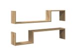 Syfax™ Mensole Da Parete 2 Pz Artigianale 100X15X20 Cm In Truciolato