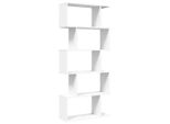 Syfax™ Libreria Divisoria Per Ambienti A 5 Ripiani Bianca 70X24X161 Cm In Legno Ingegnerizzato