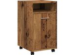 Syfax™ Armadio Con Ruote Legno Vecchio 33X38X60 Cm Legno Multistrato