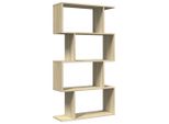 Syfax™ Libreria Divisorio 4 Ripiani Sonoma 70X24X129 Cm In Truciolato