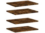Syfax™ Mensole Parete 4Pz Rovere Fumo 40X30X1,5 Cm Legno Multistrato