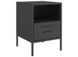 Syfax™ Comodino Nero 36X39X50,5 Cm In Acciaio