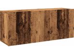Syfax™ Mobile Tv A Parete Legno Antico 100X30X41 Cm
