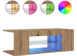 Syfax™ Mobile Porta Tv Con Led Artigianale 90X39X30 Cm Multistrato