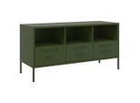 Syfax™ Mobile Tv Verde Oliva 100,5X39X50,5 Cm In Acciaio