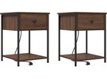 Syfax™ Armadio Da Notte 2 Pcs Rovere Marrone 42 X 41 X 56 Cm