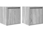 Syfax™ Comodini A Muro 2 Pz Grigio Sonoma 38X34X40 Cm