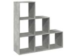 Syfax™ Libreria Divisorio 3Ripiani Grigio Cemento 99X29X99 Truciolato