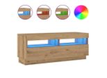Syfax™ Mobile Tv Con Luci Led Artigianale 100X35X40 Cm Truciolato