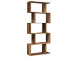Syfax™ Libreria Divisorio 5Ripiani Legno Antico 70X24X161Cm Truciolato